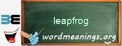 WordMeaning blackboard for leapfrog
